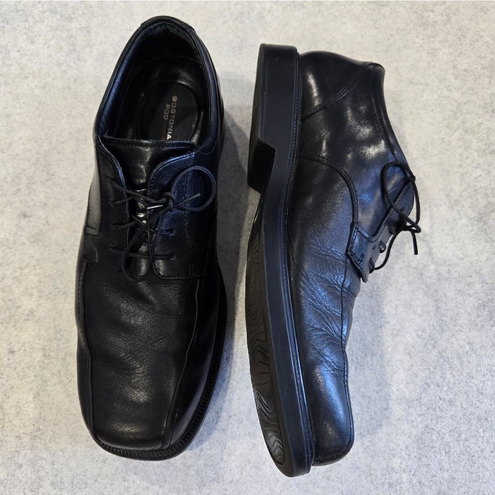 🐢 Bostonian Mens Black Leather Shoes Size 10.5W